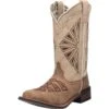 Laredo Women's Brown And White Square Toe Boot -Western Cowboy Equipment Shop 01 5821 BN big 417442ef 7228 4837 b71b dfe6adb72cce