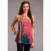 Roper Women's Red Sheer Cactus Tank -Western Cowboy Equipment Shop 0305205653024a
