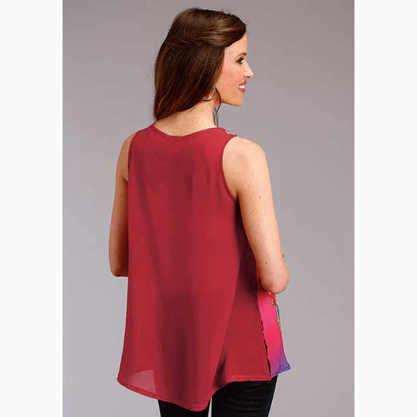Roper Women's Red Sheer Cactus Tank 4 Roper Women's Red Sheer Cactus Tank - Image 2