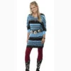 Cruel Girl Turquoise And Black Stripe Dress -Western Cowboy Equipment Shop 04c767327928ce180240b5fd643fa5f2