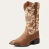 Ariat Women's Brown/Camo Patriotic Boots -Western Cowboy Equipment Shop 10023368 3 4 front warm