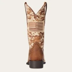 Ariat Women's Brown/Camo Patriotic Boots -Western Cowboy Equipment Shop 10023368 heel warm