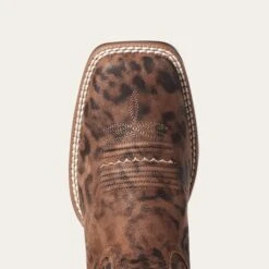 Ariat Women's Primetime Leopard Square Toe Western Boots -Western Cowboy Equipment Shop 10035935 toe warm