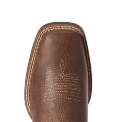 Ariat Kid's Chocolate And Navy Sorting Pen Boots -Western Cowboy Equipment Shop 10038333 toe