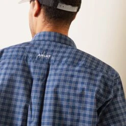 Ariat Blue Plaid Pro Series Long Sleeve Shirt 7 Ariat Blue Plaid Pro Series Long Sleeve Shirt -Western Cowboy Equipment Shop 10043861 back warm