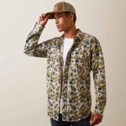 Ariat Men's Hadkins Retro Fit Shirt -Western Cowboy Equipment Shop 10043893 front warm