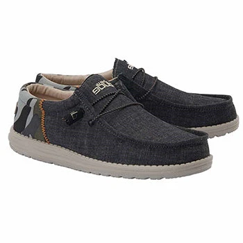 Heydude Hey Dude Men's Wally Funk Camo Dark Grey Shoes 4 Heydude Hey Dude Men's Wally Funk Camo Dark Grey Shoes - Image 2