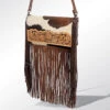 American Darling Brown White Hide And Fringe Purse -Western Cowboy Equipment Shop 116709 z 2333e76e 48bf 4248 9674 0adc0da42622 1