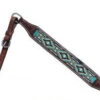 Shiloh Teal/White/Black/Gold Beaded Breast Collar -Western Cowboy Equipment Shop 14036 1 2breastcollar