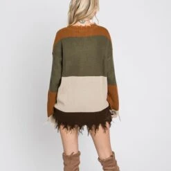Olive Color Block Sweater -Western Cowboy Equipment Shop 15385976 11214ebd 313f 45f3 9f29 7ef0663cc53d