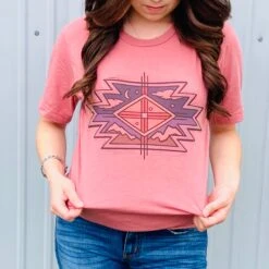 Mauve Aztec Tee -Western Cowboy Equipment Shop 1582 e47c82b4 1f4f 4986 ad51 eef592a7d1cd