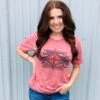Mauve Aztec Tee 2 Mauve Aztec Tee -Western Cowboy Equipment Shop 1582a