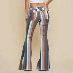 Blue Multi Striped Flare Jeans -Western Cowboy Equipment Shop 16008104 2e8a9917 6a36 4c33 9f43 d6f751826aa4