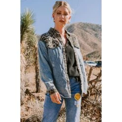 Mixed Print Breast Pocket Washed Jacket -Western Cowboy Equipment Shop 17278902 4086359f 2f4a 42ed 800b c7f4ca1e8730