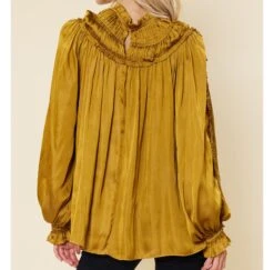 Solid Ruffled Satin Long Sleeve -Western Cowboy Equipment Shop 17405072 ea8cd65b ff02 4b3a 9027 e59fd00b6ac5