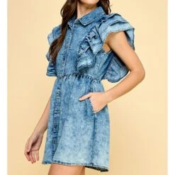 Denim Ruffle Accented Dress -Western Cowboy Equipment Shop 18536675 262d49d3 961f 4c0f 87ac 78f1cde9c24f 1