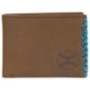 Hooey Brown And Turquoise Laced Bifold Wallet -Western Cowboy Equipment Shop 1910138W7