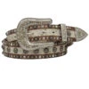 Brown Embossed Hide Belt -Western Cowboy Equipment Shop 1 12 BRN FLRL EMB HAIR ANT SI prod 70666 l DA1844