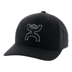 Hooey Blk High-Profile Cap With Embroidered Logo