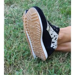 Black & White Cowhide Tennis Shoes -Western Cowboy Equipment Shop 20210908 143530copy