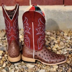 Macie Bean Full Quill Tobacco Ostrich Boot -Western Cowboy Equipment Shop 20230220 154919