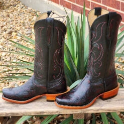 Ladies Fenoglio Black Cherry Smooth Ostrich -Western Cowboy Equipment Shop 20230323 134434