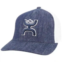 Hooey Mid Profile Denim/White Cap-Hooey Up Patch