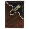Justin Brown Rawhide Trifold Wallet -Western Cowboy Equipment Shop 2122765W8 p1135 l p1135 z650
