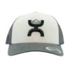 Hooey Sterling White & Grey Cap-Grey Hooey Up Patch -Western Cowboy Equipment Shop 2206T WHGY 9978 STTch
