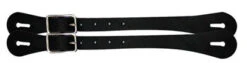Black Leather Spur Straps