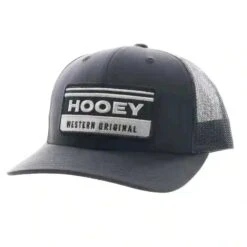 Hooey High Profile Black Cap-Western Original Patch