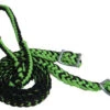 Showman Black And Lime Green Braided Nylon Barrel Reins -Western Cowboy Equipment Shop 27109 2bklg