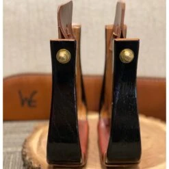 Nettles Stirrups 2" Flatbottom Varnish -Western Cowboy Equipment Shop 2 FV3