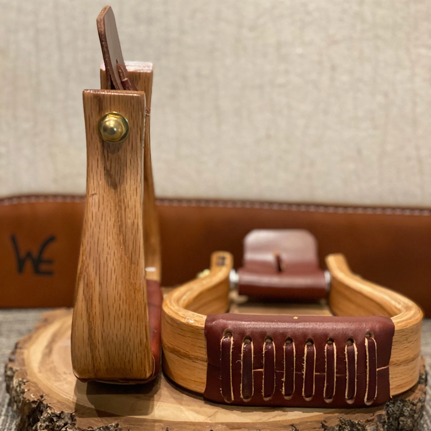 Nettles Stirrups 2" Oversized Flatbottom Varnish Finish 4 Nettles Stirrups 2" Oversized Flatbottom Varnish Finish - Image 2