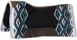 Pachanga Teal/Black Contour Wool Saddle Pad