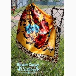 Red And Yellow Fiesty Floral Wild Rag