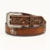 3D Men's Floral Tooled Cross Concho Belt -Western Cowboy Equipment Shop 3D Mens Belt 1 12 Floral Tooled Cross Conchos Tan prd 79733 s d100011508