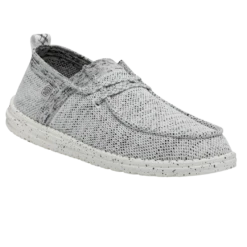 Heydude HEY DUDE WALLY HALO STONE WHITE -Western Cowboy Equipment Shop 40014 1KA WALLYHALO STONEWHITE RIGHTANGLE