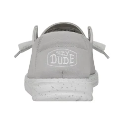 Heydude Hey Dude Wendy Slub Canvas Light Grey 11 Heydude Hey Dude Wendy Slub Canvas Light Grey -Western Cowboy Equipment Shop 40063 007 WENDYSLUBCANVAS LIGHTGREY LEFTBACK