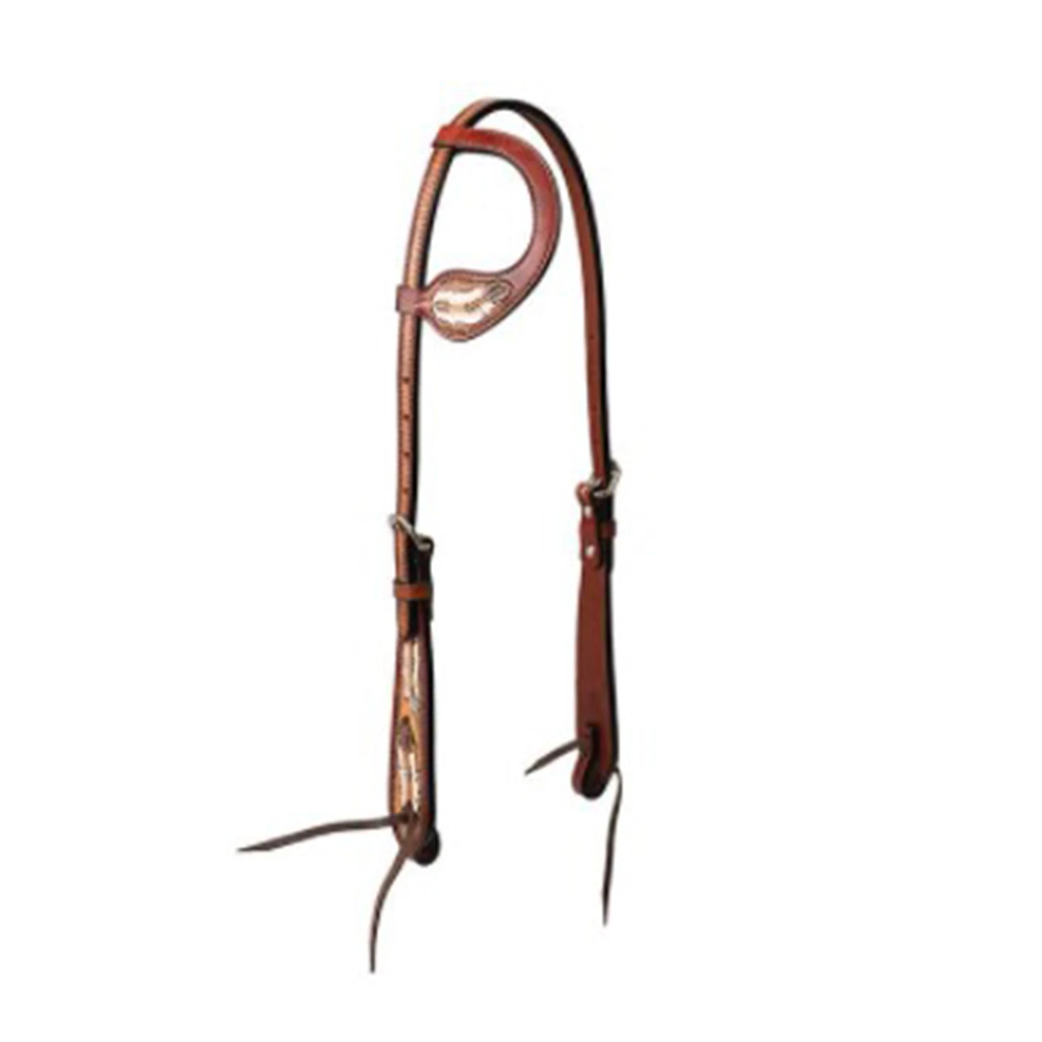 Weaver Leather Chestnut Leather Feather Slip Ear Headstall 3 Weaver Leather Chestnut Leather Feather Slip Ear Headstall