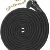 Tough-1 Rolled Cotton Lunge Line W/ Chain - Black -Western Cowboy Equipment Shop 52 2030 2