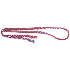 Red, White And Blue Braided Crystal Reins