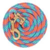 Weaver Leather Poly Lead Rope/Solid Brass Snap - Coral/Lavender/Mint -Western Cowboy Equipment Shop 60670 xxx 0120077 s