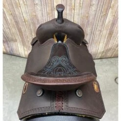 Circle Y Wide 14.5-Inch-Wide Lindale Chocolate Barrel Saddle 10 Circle Y Wide 14.5-Inch-Wide Lindale Chocolate Barrel Saddle -Western Cowboy Equipment Shop 6228 745C 05 4