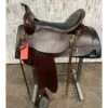Circle Y Big Spring Easy Fit Saddle With Black Seat And Gold Hardware, 17" Seat -Western Cowboy Equipment Shop 6862 1701 05