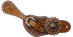 Showman Youth Studded Spur Straps