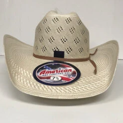 American Straw Hat With Diamond Vent