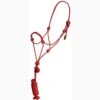 Mustang Red And White Yearling Rope Halter 2 Mustang Red And White Yearling Rope Halter -Western Cowboy Equipment Shop 8105 AT