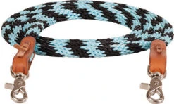 Mustang Turquoise And Black Round Trail Reins