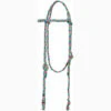 Mustang Pink, Turquoise, And Lime Browband Headstall -Western Cowboy Equipment Shop 8172 WVN